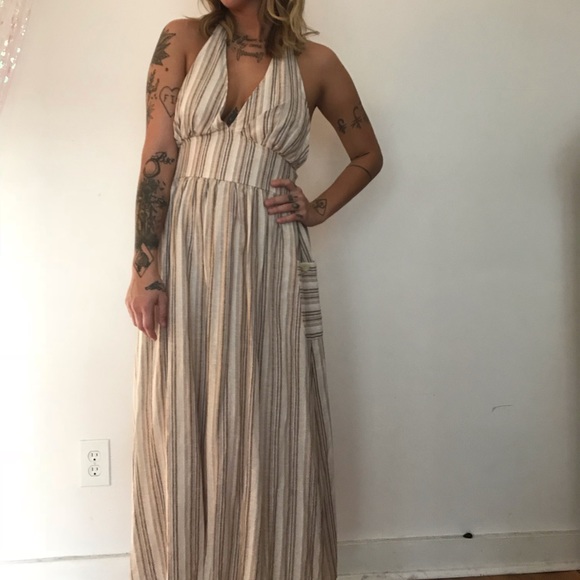 Floor Length Maxi Linen Summer Dress - Picture 2 of 3
